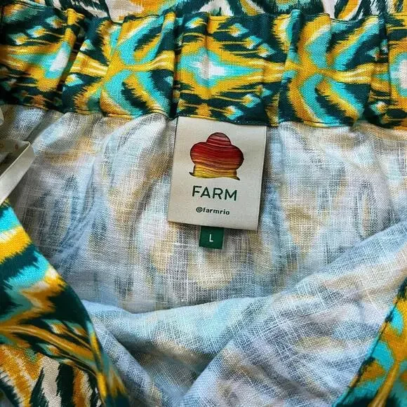 FARM Rio Tropical Tapestry Halter Linen Maxi Dress - Picture 7 of 7